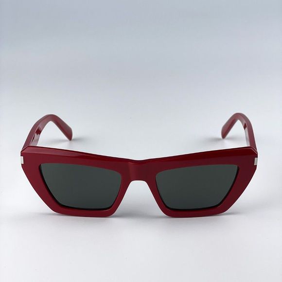 Saint Laurent SL467 003 Sunglasses Red Grey Cat Eye Women